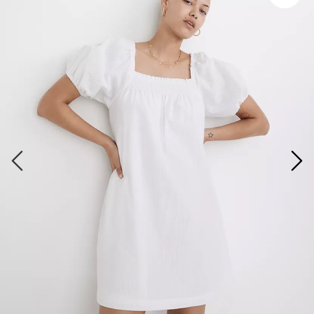 Madewell Puff Sleeve White dress - Picture 9 of 12